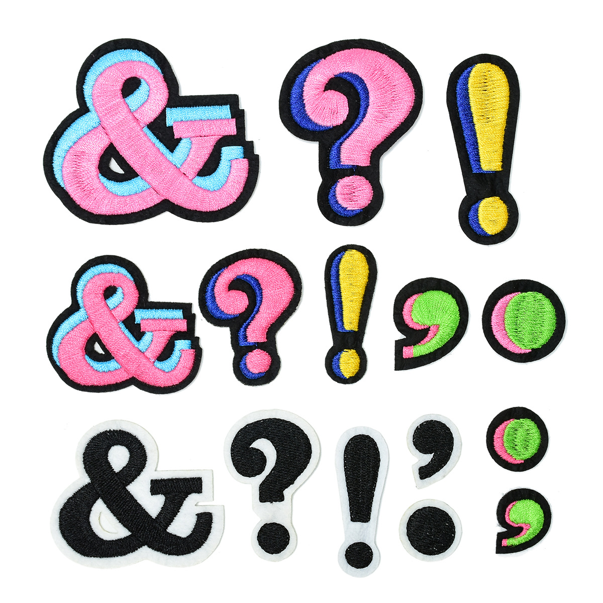 colored punctuation stickers kindergarten children labeling question mark exclamation mark clothing decorative stickers