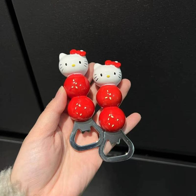 kt 猫シュガーハングボトルオープナー冷蔵庫マグネット特別なかわいい家庭用冷蔵庫磁気立体装飾高価値ドライバー|undefined