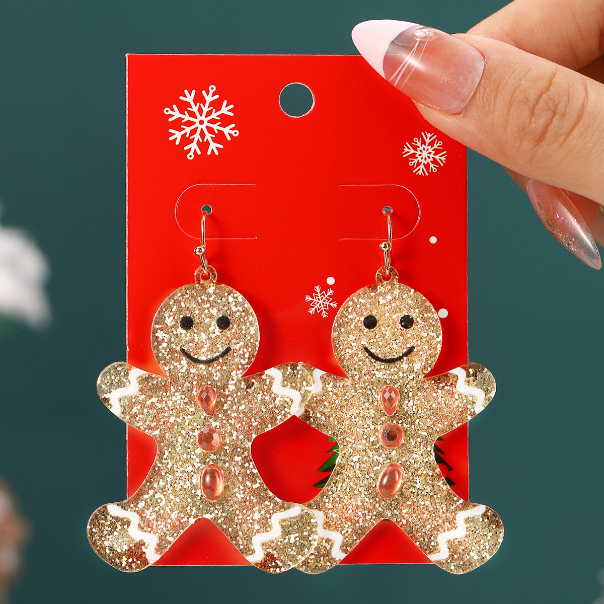 30g Weight Iron Ear Needle Material Drop Earrings Classification 1 Pair Quantity Party, Festival Occasion Alloy Material Christmas Festival Christmas Tree, Santa Claus, Snowflake Pattern Women's Gender IG Style Style 1 Pair Christmas IG Style Christmas Tree Santa Claus Snowflake Alloy Drop Earrings 17