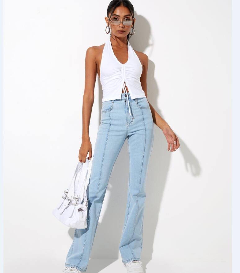 summer new fashion halter neck halter V-neck vest NSYF56868