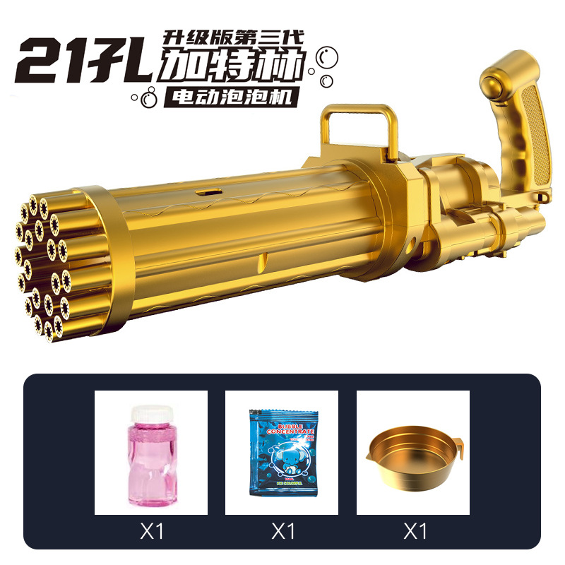 21 Hole Electric Gatling Bubbler (Gold)