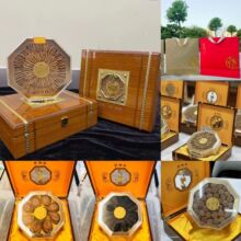 珍御品木纹喷漆木盒 燕窝盒虫草礼盒海参八角通用礼盒滋补品礼盒