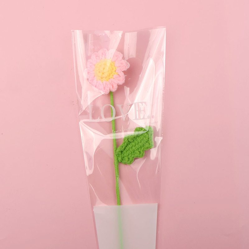 手工钩织仿真花束多彩毛线编织郁金香花枝创意装饰送女友闺蜜礼物|undefined