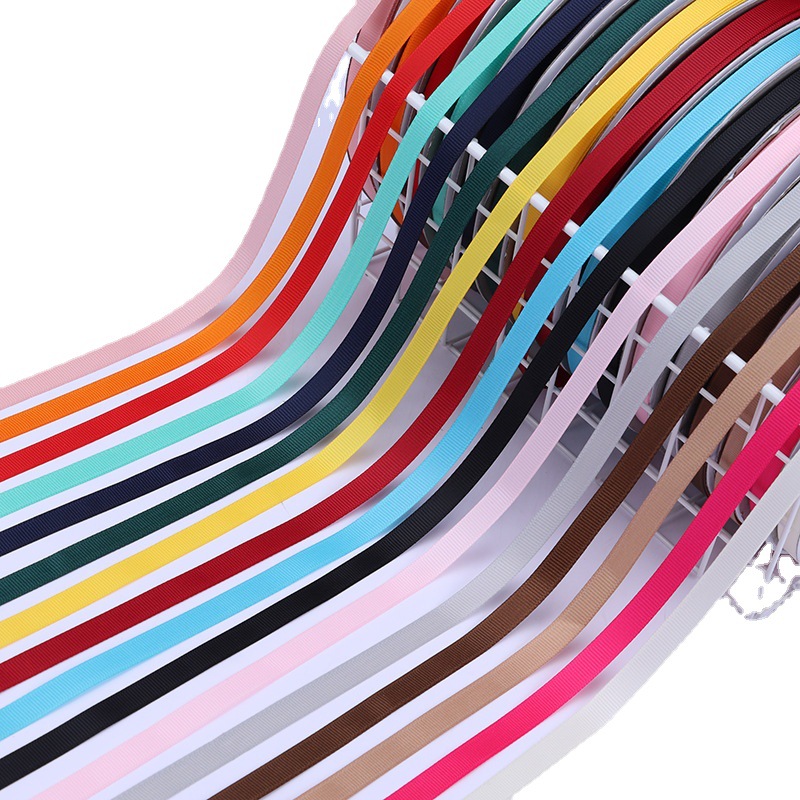 1cm de alta densidad costilla cinta DIY ramo de la cinta de frutas caja de regalo embalaje accesorios de ropa blanco y negro borde de la cinta