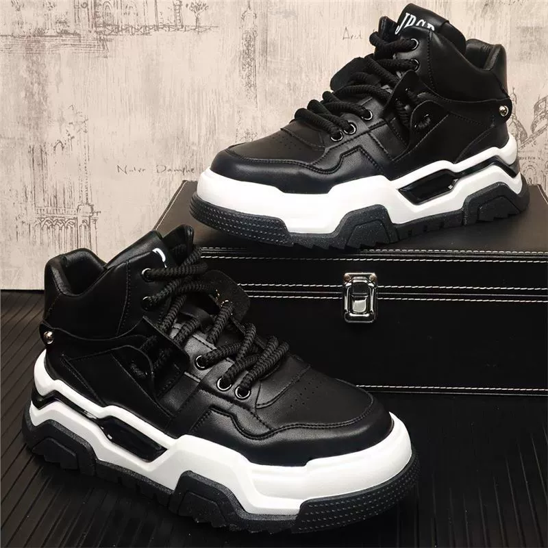 Мужская обувь на европейской станции 2025 осень и зима новая обувь на толстой подошве для отдыха