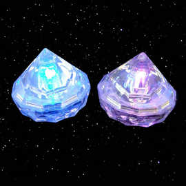钻石LED七彩感应发光冰块浪漫情调酒吧婚庆专用入水亮发光冰块灯
