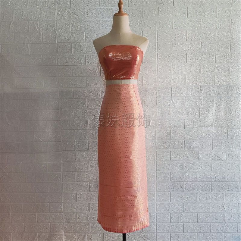 A2 pink skirt two-piece set only includes breast-wrap skirt