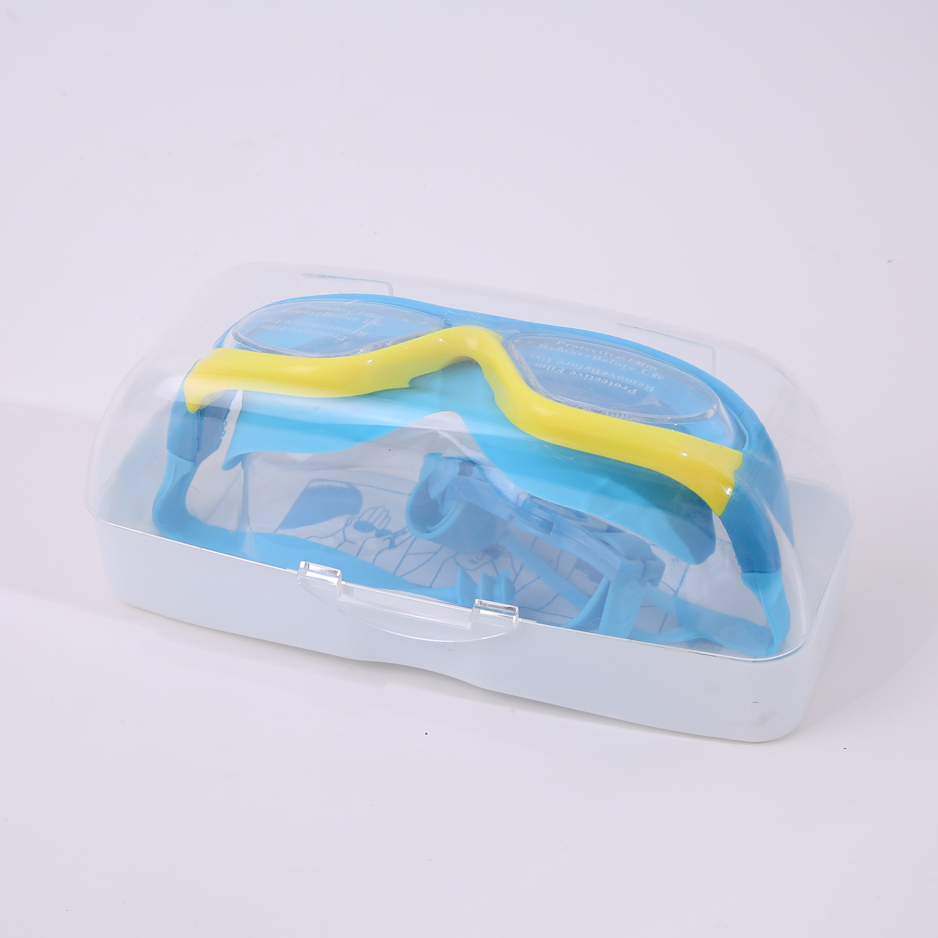 Juego de Gafas y Gorro de Natación para Niños de Policarbonato Impermeable y Antiempañante