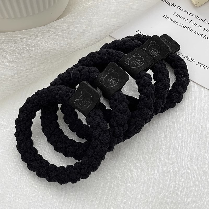 Alta elasticidad y durabilidad como correa de goma para mujeres, color curry simple, cuerda de cabello de cola de caballo alta, anillo de cabello sin heridas de alta calidad