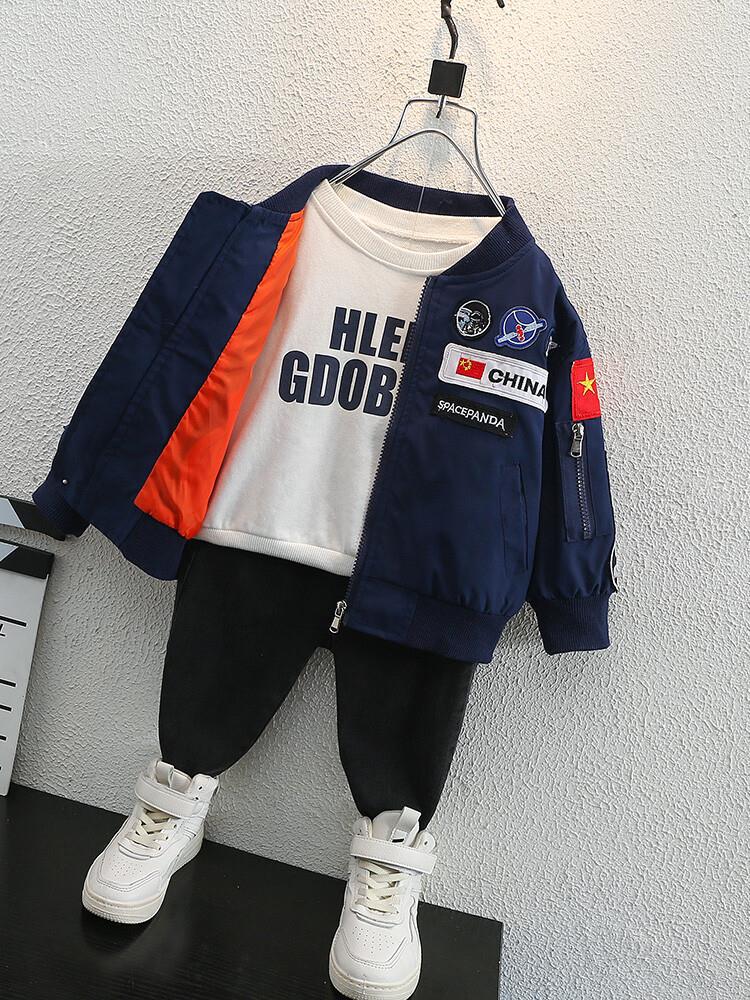 Veste d'uniforme militaire vide pour garçons, vêtements de printemps et d'automne 2023, nouveau beau haut pour enfants, tendance_voghion.com