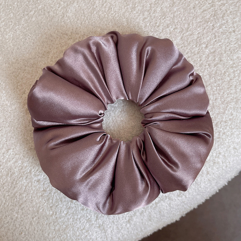 绵绵泡芙枕头大肠发圈女高级感充气棉缎面头绳扎丸子头发绳发饰|undefined