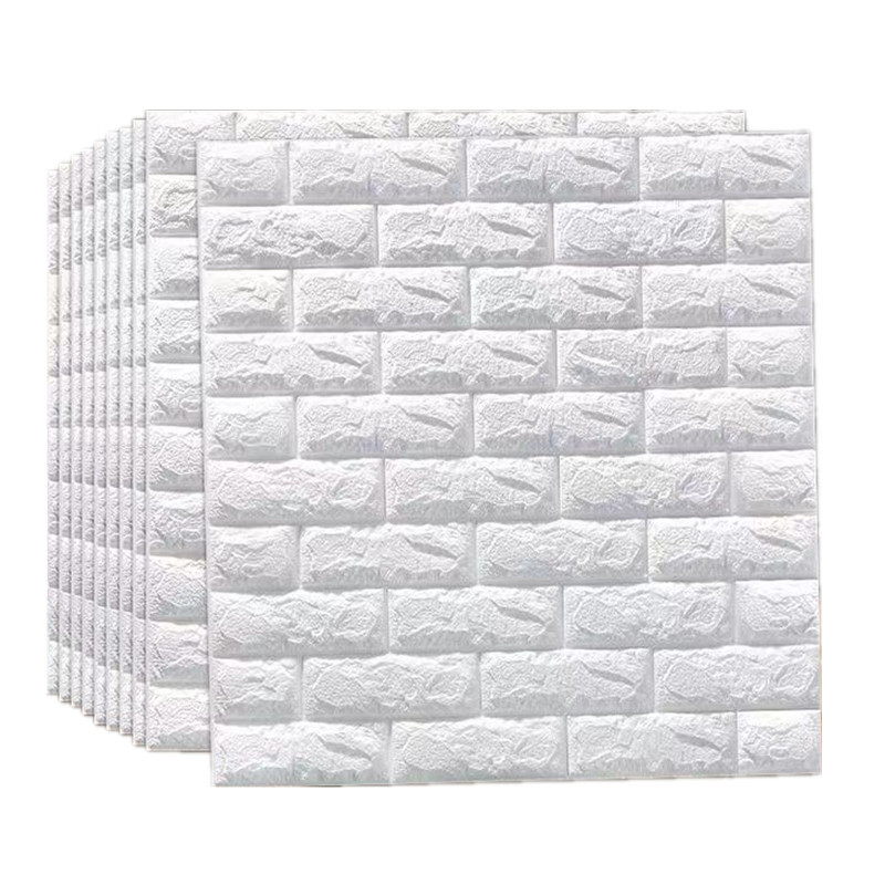 Papel tapiz transfronterizo autoadhesivo decoración de dormitorio 3d pegatinas de pared tridimensional fondo papel tapiz de pared ladrillo de espuma pegatinas impermeables y a prueba de humedad