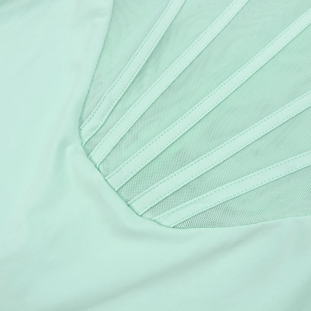 Light Green Halter Tulle Ribbon Dress Slimming High Waist Mop Dress 23 Light Green Halter Tulle Ribbon Dress Slimming High Waist Mop Dress