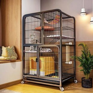 Cat Cage for Home Indoor Use, Four-Layer Extra-Large Free Space, Extra-Large Cat Villa, Reinforced Cat House and Cage