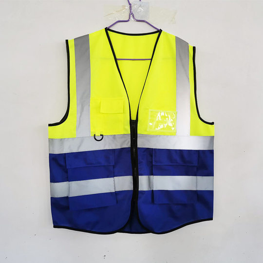 Hongxi Reflective Vest Mesh Breathable Construction Protective Jacket Color Matching Fluorescent Clothes Vest Traffic Sanitation Clothing