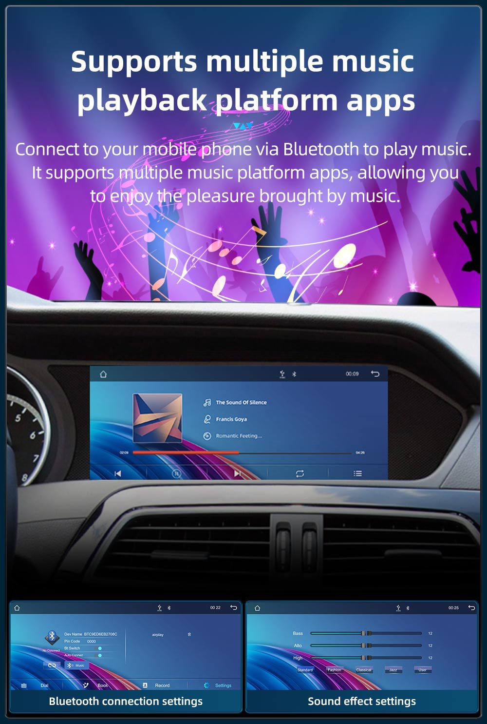 Suitable for Mercedes-Benz C-Class W204 S204 Car Central Control Large Screen Carplay Navigation System