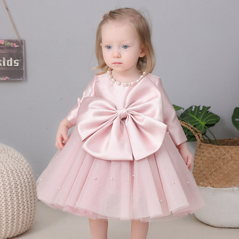 Abito da principessa per bambine da 0 a 3 anni, autunno/inverno, nuovo, 100 giorni, primo compleanno, abbigliamento per bambine, poliestere【Pre-ordine | Spedizione in 15 giorni】_voghion.com