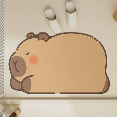 Absorbent Capybara Mat Toilet, Avtomobil döşəmə paspasları - dy-lie-prone-kapi-barra-4060cm-diatom-mud