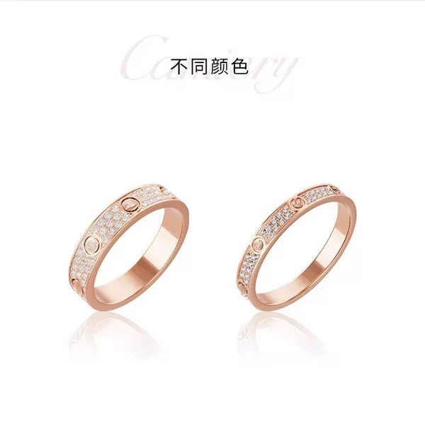 Cnc Titanium Steel Baby's Breath Diamond Ring Women's Niche Design Accessible Luxury High-End 8K Rose Gold Couple Ring