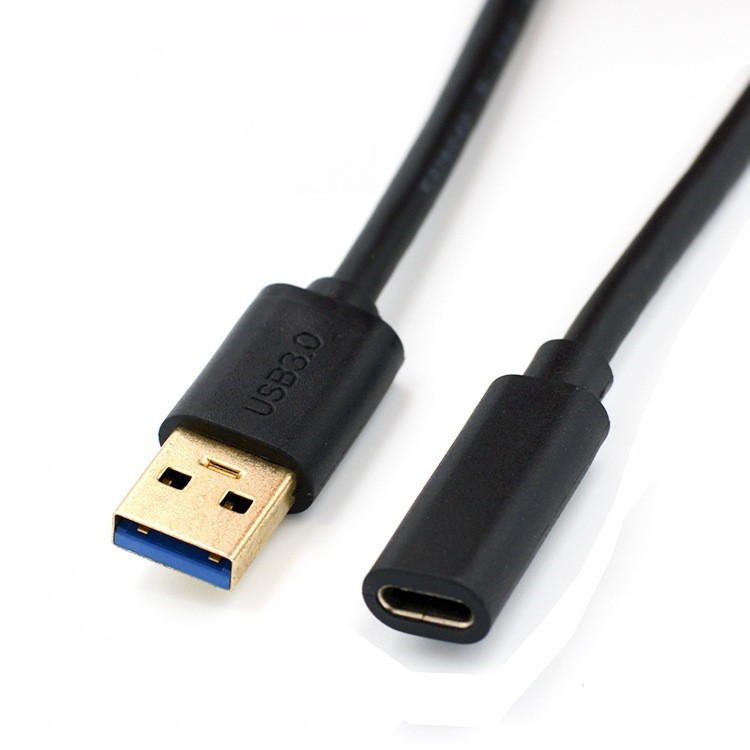 USB3.0 revolution Type-c female extension cable is suitable for USB C interface data cable HUB reader OTG