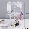 2-layer transparent detachable rotating head rack