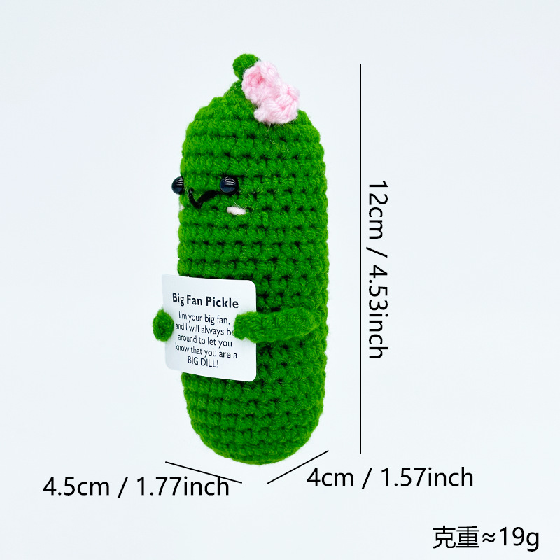 Transfronterizo al por mayor hecho a mano de punto de felpa de energía positiva de la patata emocional vegetal adornos de frutas de juguete pequeño regalo