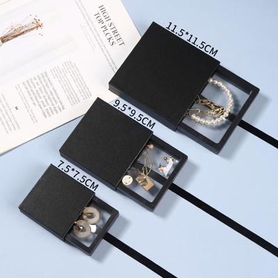 Carton storage box Wenwan PE Film transparent elastic Suspended Packaging box Hand string Jewellery Display rack Jewelry rack