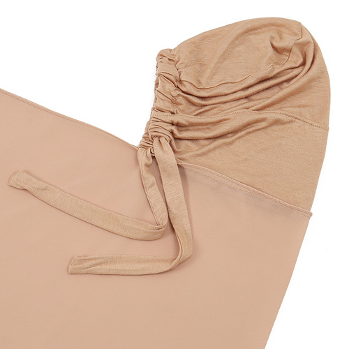 New single color pearl chiffon women's headband fashion gauze scarf hot selling scarf small hat integrated long scarf YW154