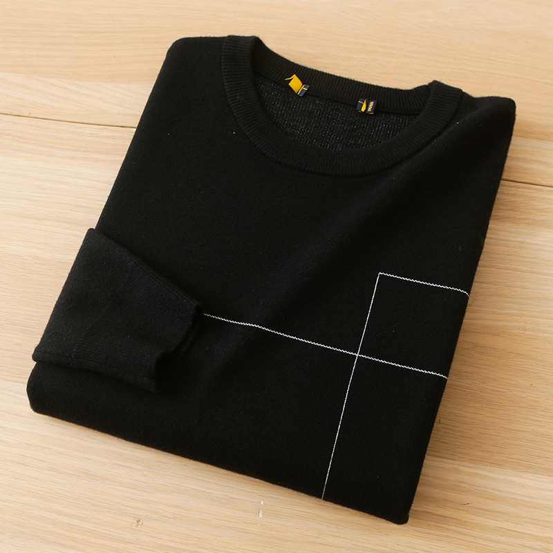 Solid Wholesale Clearance Round Neck Long Sleeve Knit Sweater for Men, Autumn and Winter Jacquard Slim Fit Base Sweater for Men 3U169 Solid Wholesale Clearance Round Neck Long Sleeve Knit Sweater for Men, Autumn and Winter Jacquard Slim Fit Base Sweater for Men 3U169