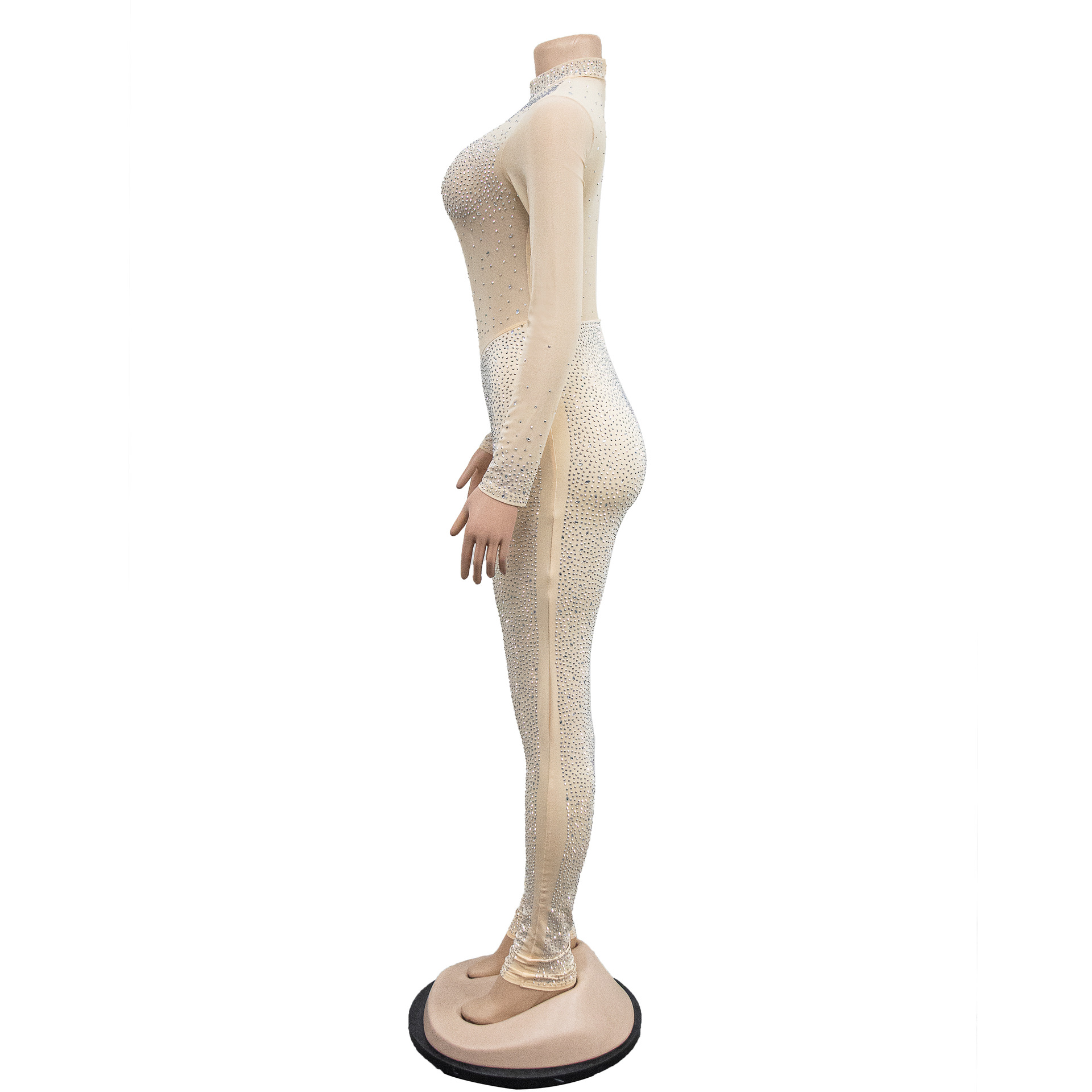 315g Weight Long Sleeve Sleeve Length Ankle-Length Pants Length Spandex, Polyester Fabric Type Mid Waist Waist Line Jumpsuits Pants Type Stretchy Elasticity Bodysuits Tops Type Party, Cocktail Party Occasion Skinny Fit Type Solid Color Pattern Spring, Autumn Season Women's Gender Diamond Design Hip-Hop Style Women's Party Cocktail Party Bodysuits Hip-Hop Solid Color Ankle-Length Diamond Jumpsuits 36
