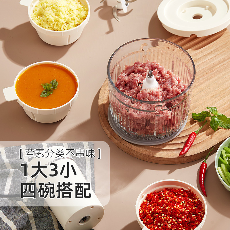 多機能調理機、調味料マシン、ミキサー、ガーリックプレス、小型肉挽き機、鍋用ソース、春の新商品|undefined