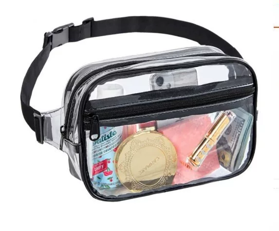 Cross-Border Pvc Transparent Waist Bag Outdoor Sports Waterproof Storage Bag Gymnasium Visual Portable Coin Bag Mobile Phone Bag