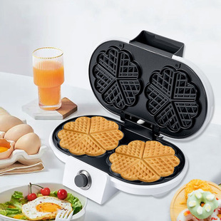 Cross-Border Heart-Shaped Waffle Machine, Single Board Sandwich Machine, Two-Slice Toaster, Bread Machine, Breakfast Machine Waffle Maker