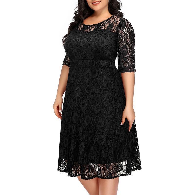 Cross-Border Best-Selling Wedding Dresses Plus Size Dress Wedding Guest Semi-Formal Lace Cocktail