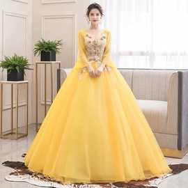 彩纱2025新款艺考礼服舞台独唱蓬蓬裙年会气质主持演出服女秋春季