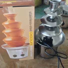 大号四层DIY巧克力搅拌机 喷泉瀑布炖锅熔浆机自动融化塔