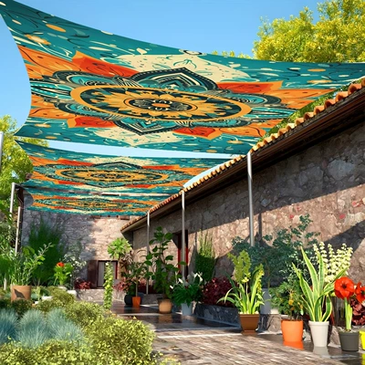 Avtomobil yan çətirləri | sun-proof canopy hanging cloth, printed - sunshade-sail-12-185-240cm