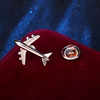 Classic small brooch, jacket, pin, airplane, badge, European style, maple leaf