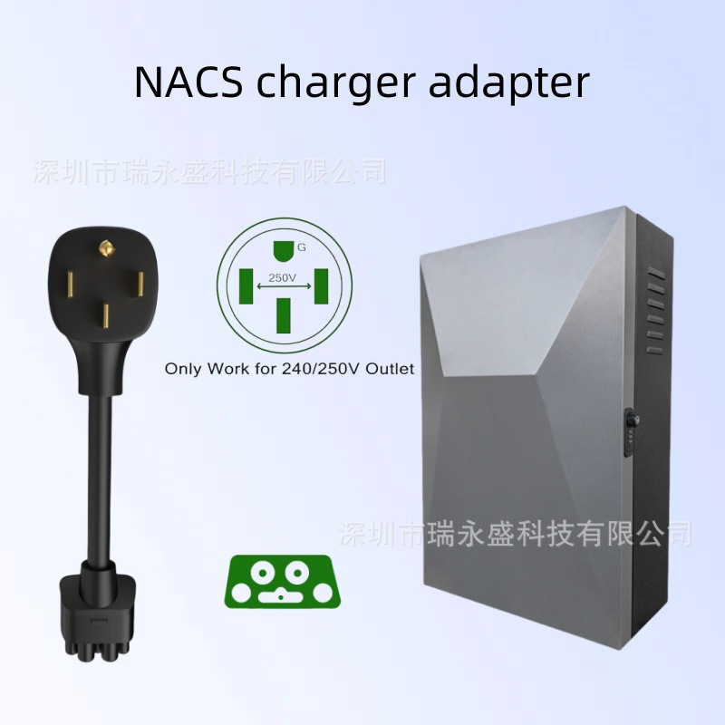 特斯拉充电器美规14—50P插头CEE转接头32A带芯片随车充充电桩