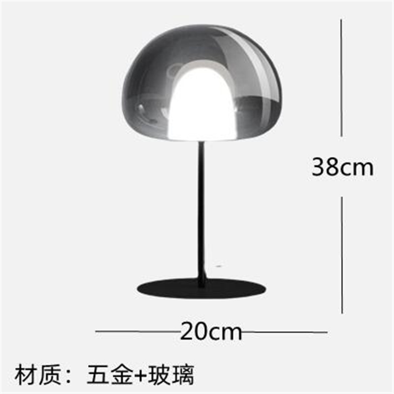 クリエイティブデザイン北欧シンプルで豪華な電気スタンド寝室ベッドヘッドランプ感リビング装飾ガラス|undefined