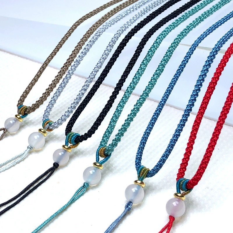 High-end adjustable necklace cord, agate wear-resistant soft strap