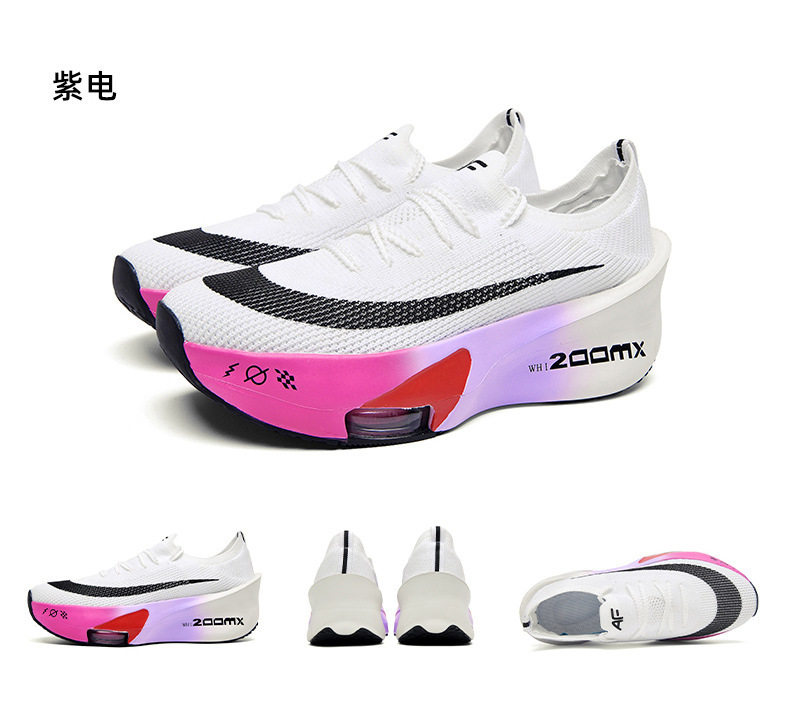 Giày chạy bộ marathon thoáng khí đế cao su, gót vừa 3–5 cm, cổ thấp — Tử Điện, Xanh dạ quang lót lông, Xanh huỳnh quang, Xanh lá phun mực chi tiết 26