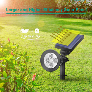 New Rgb Solar Projection Light 7Led Courtyard Lawn Light 4Led Colorful Garden Decorative Landscape Light