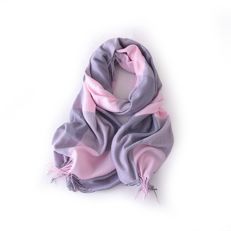 Buñuelo a cuadros para mujeres de otoño y invierno explosión de cachemira caliente buñuelo de oficina con buñuelo de alta calidad para mujeres de invierno