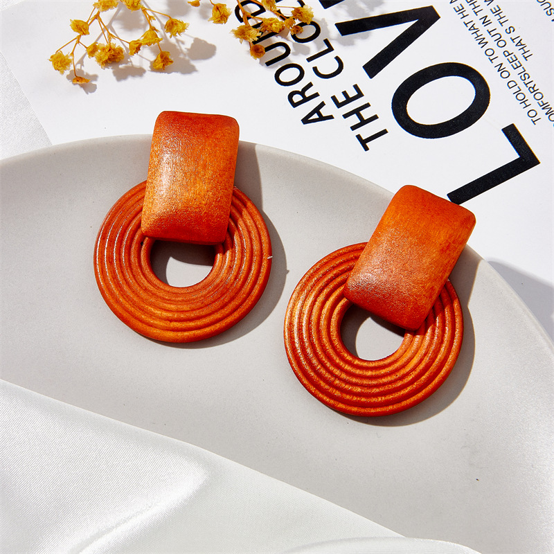 Fashion Circle Alloy Stoving Varnish Womenu0027S Earrings 1 Pair