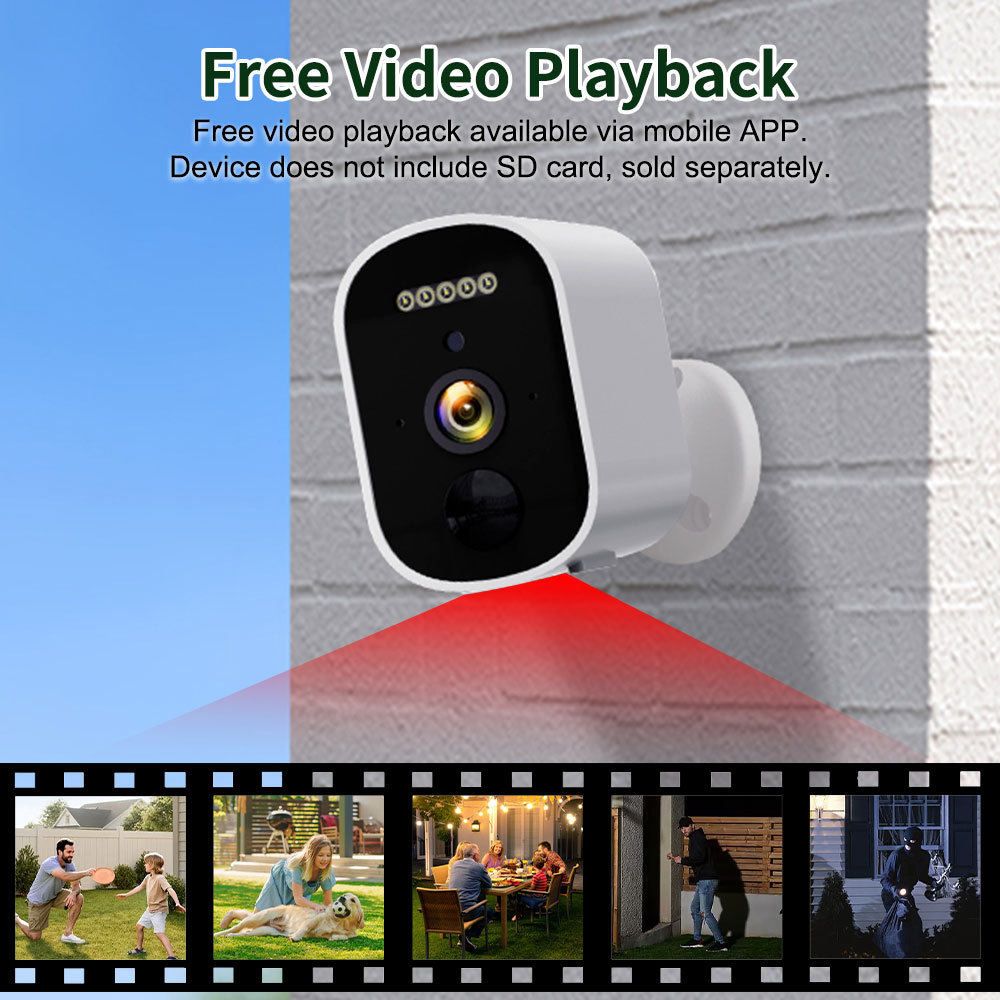 Solar battery HD night vision camera, wireless installation
