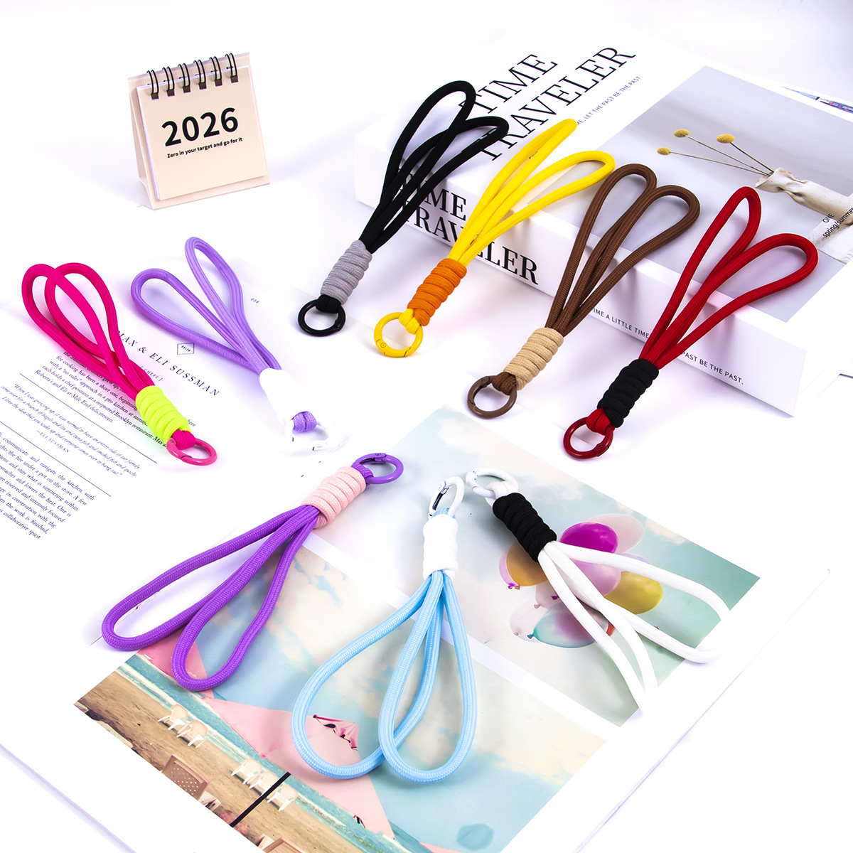 Dopamine Phone Case Color-Blocking Hand Strap Anti-Loss Rope Miu Series Bag Keychain Accessory DIY Jewelry Parts