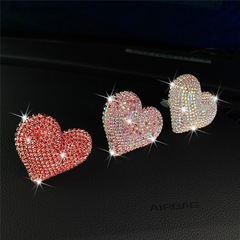 Creative Car Air Freshener, Car Fragrance, Diamond-Studded Heart Air Vent Car Freshener, Women's Car Decorative Accessory