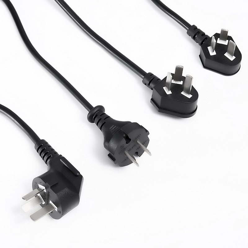 空调16a三插带磁环打端子/尾卡/品字插米老鼠3芯电源线阻燃插头