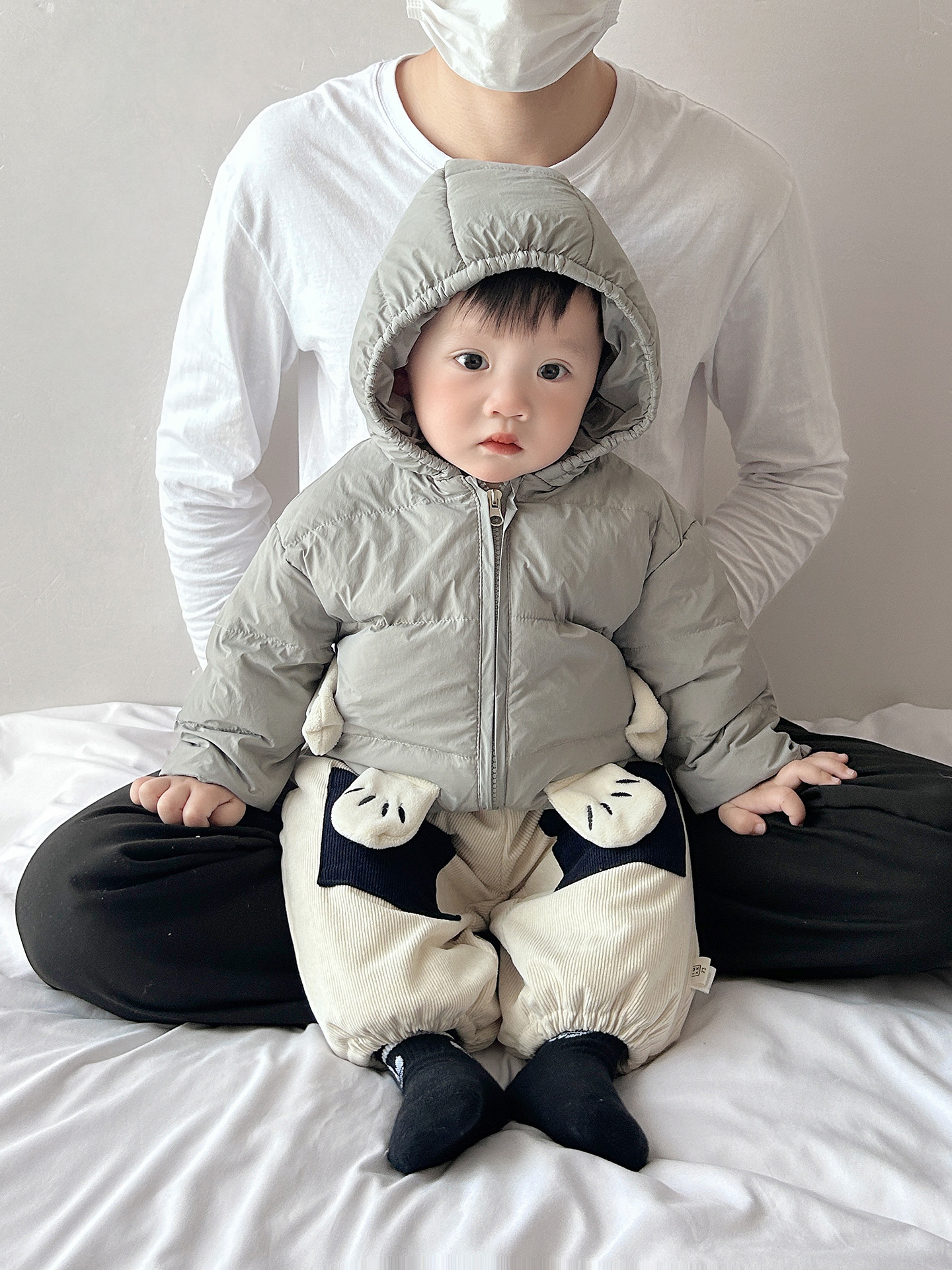 Chaqueta de plumón para bebés invierno lindo bebé chaqueta de calentamiento blanco coreano nuevo niño super lindo ropa de invierno image 3